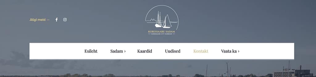 harbour logo design on a website home page