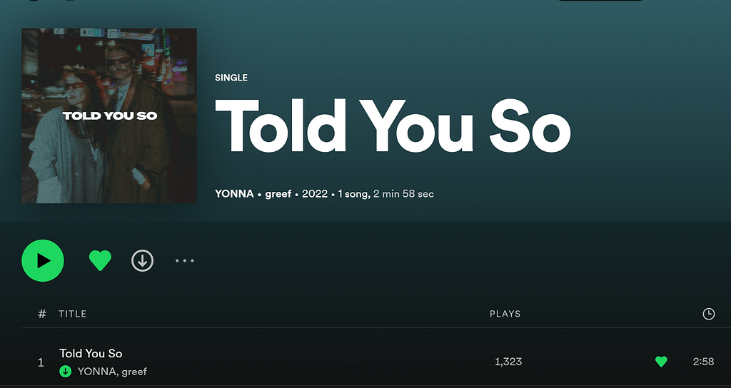 spotify single cover image design