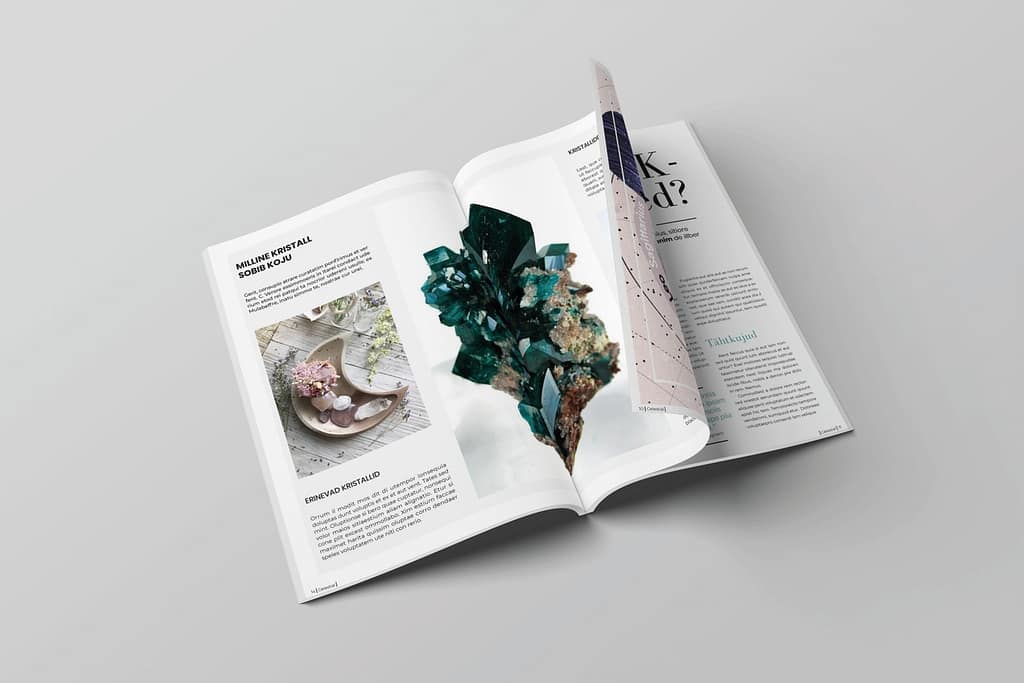 magazine layout mockup